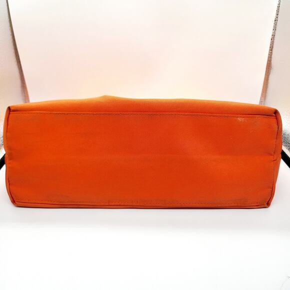 Y2K Escada Orange and Yellow Canvas Butterfly Detail Mini Tote Shoulder Handbag - Picture 3 of 13